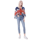 Union Jack Flag Puff Sleeve Blouse
