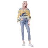 Sailboat Puff Sleeve Blouse