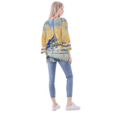 Sailboat Puff Sleeve Blouse