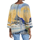 Sailboat Puff Sleeve Blouse