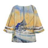 Sailboat Puff Sleeve Blouse