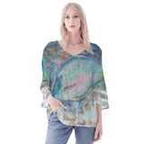 Parrotfish Puff Sleeve Blouse