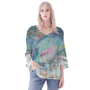 Parrotfish Puff Sleeve Blouse