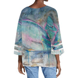 Parrotfish Puff Sleeve Blouse