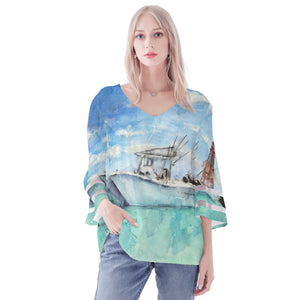 Boating Puff Sleeve Blouse