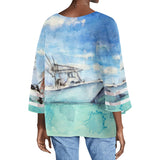 Boating Puff Sleeve Blouse