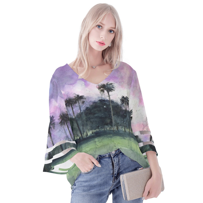 Palm Beach Puff Sleeve Blouse