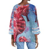 Seahorse Puff Sleeve Blouse