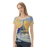 sailboat at sunset tshirt