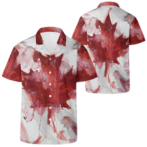 Canadian Flag Hawaiian-Style Shirt