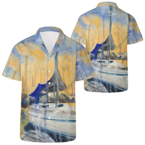 Sailboat at Sunset Hawaiian Shirt