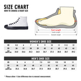 Men's Shark Black High Top Canvas Shoes