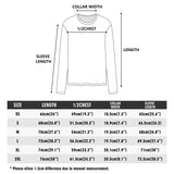 women's long sleeve shirt - size chart